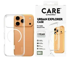 CARE by PanzerGlass Flagship Miesto tyrinėtojo dėklas su Baltu MagSafe iPhone 17 Pro - Skaidrus