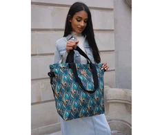 Casualowa torba shopper su zewnętrzną kieszonką - Rovicky