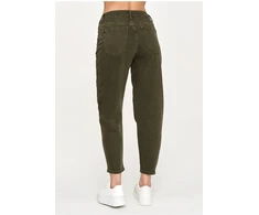 Chaki spalvos mom fit džinsai Makadamia