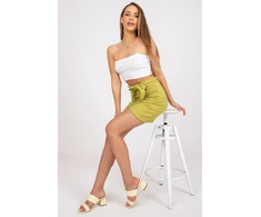Chaki spalvos trumpas sijonas Italy Moda