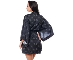 Chalatas Aster Robe Juodos spalvos