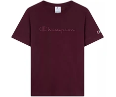 Champion moteriški marškinėliai trumpomis rankovėmis, bordo spalvos 118382 RS522