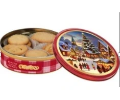 Christmas Cookies Tin Village 114g x24 (NL)