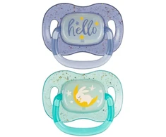 Čiulptukai Canpol babies NightGlow, 0–6 mėn., 2 vnt., mėlyni
