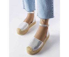 Clousson sidabrinės platforminės espadrilės