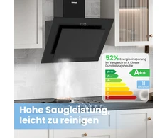 COMFEE' sieninis virtuvinis gartraukis 60 cm, 380 m³/h, LED, CH60J78EM4A2B