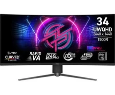 Monitorius MSI MPG 346CQRF X24 - 34" | VA | UWQHD | 1 ms | 240 Hz | 1500R lenktas