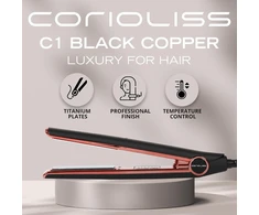 Corioliss plaukų tiesintuvas su titano plokštelėmis ir jonine technologija C1