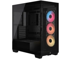 Ausinės Corsair 3500X RSR ARGB grūdinto stiklo Mid-Tower korpusas, juodas