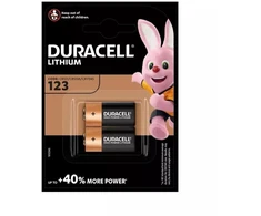 CR123 DURACELL baterija pakuotėje po 2 vnt. kaina už pakuotę