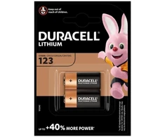 CR123 DURACELL baterija pakuotėje po 2 vnt. kaina už pakuotę