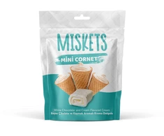 CREAM Miskets Baltas Chocolate and Kreminis Flavored Kreminis Cornet 50g x 6 pcs (TR)