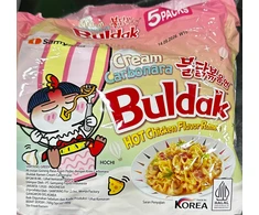 CREAM Samyang Hot Chicken Flavor Dried Ramen Kreminis Carbonara 140g x40 (INDO)