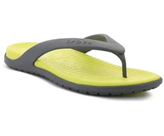 CROCS COAST FLIP šlepetės per pirštą, pilkos (slate pilka) / citrinos spalvos (citrus), 212035-0GG