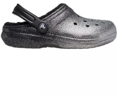 Crocs Klasikiniai klumpių tipo šlepetės su blizgučių pamušalu Sidabrinis - 205842-067