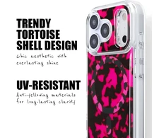 Crong Deluxe MAG Cover dėklas iPhone 17 Pro, rožinis Tortoise
