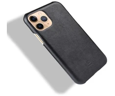 Crong Essential Cover - PU Leather dėklas skirtas Apple iPhone 11 Pro Max Juodas