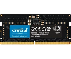 Ausinės Crucial 8GB DDR5-5600 CL46 SO-DIMM operatyviosios atminties modulis (RAM), 5600MHz, ECC, CT8G56C46S5