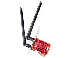 Ausinės CUDY WE3000S AX5400 Wi-Fi 6 tinklo plokštė su „Bluetooth“ 5.2, Intel AX210, PCIe, su radiatoriumi