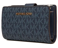 Damski portfel su brelokiem Michael Kors 35S6GTVF2B tamsiai mėlyna