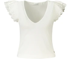 Damski T-shirt Guess Jeans su dekoltem w serek