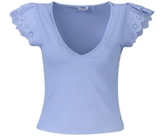 Damski T-shirt Guess Jeans su dekoltem w serek