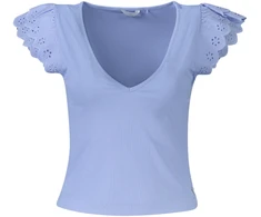 Damski T-shirt Guess Jeans su dekoltem w serek
