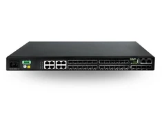 Šakotuvas DCN S5750E-28F-SI-D tinklo jungiklis, valdomas L2/L3 Gigabit Ethernet (10/100/1000), 1U, juodas