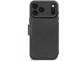 Dėklas „Decoded“ odinė nuimama piniginė – „iPhone 17 Pro“, suderinama su „MagSafe“ (juodas)