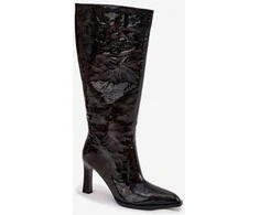 Decorated Patent Leather Women's Heels D&amp;A MR880-055 Juodas