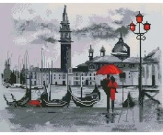 Deimantinė mozaika Romantiškas susitikimas Venecijoje 40x50 cm