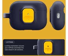 Dėklas AirPods Pro 3 mėlynas ir geltonas Spigen