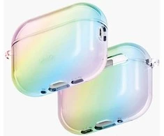 Dėklas Uniq Iridescia Hang Case for AirPods Pro 3 - Transparent Multicolor