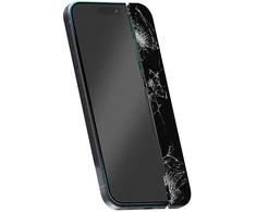 „Crong 7D Nano Flexible Glass“ – viso ekrano apsaugantis hibridinis 9H apsauginis stiklas Apple iPhone 14 Pro Max telefonui.