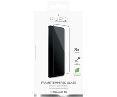 PURO Frame Apsauginis stiklas - Oppo A94 5G Apsauginis stiklas Protective Glass (Juodas Frame)
