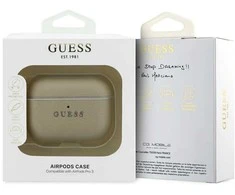 Dėklas ausinėms AirPods Pro 3 auksinės spalvos Guess