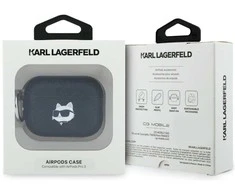 Dėklas Karl Lagerfeld Monogram Choupette Head Case for AirPods Pro 3 - Juodas