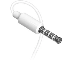 Dudao X10S su laidu Įstatomos į ausis ausinės 3.5mm mini jack 1.15m - baltas