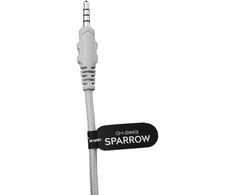 Dėklas Baltos Baltas Shark SPARROW žaidimų ausinės su nuimamu mikrofonu