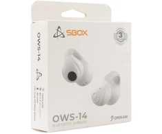 Dėklas Baltos Bluetooth atviros ausinės Sbox EB-OWS14