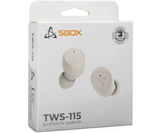 Dėklas Belaidės į ausį įdedamos ausinės Sbox EB-TWS115, beige