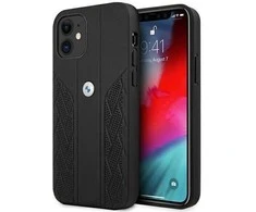 Dėklas BMW BMHCP12SRSPPK iPhone 12 mini 5,4 juodas/juodas deklas Leather Curve Perforate