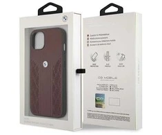 Dėklas BMW BMHCP13SRSPPR iPhone 13 mini 5,4 raudona/red deklas Leather Curve Perforate