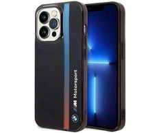 Dėklas BMW BMHCP14L22HVGV iPhone 14 Pro 6.1 juodas/juodas IML Tricolor Stripe