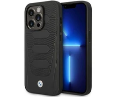 BMW BMHMP14X22RPSK dėklas Apple iPhone 14 Pro Max 6.7″ juodos spalvos Leather Seats Pattern MagSafe