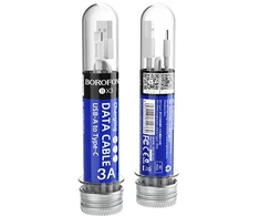 Borofone - USB-A - USB-C laidas duomenų perdavimui ir įkrovimui, 1 m, baltos spalvos