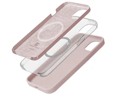 Crong Color Cover Magnetic - dėklas skirtas Apple iPhone 15 MagSafe Sand Rožinė