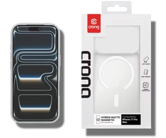 Dėklas Crong Hybrid Matte Magnetic, baltas, iPhone 17 Pro Max