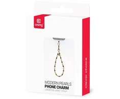 Dėklas Crong Phone Charm Modern Pearls telefono dirželis su perlais