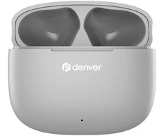 Dėklas Denver TWE-48 pilkos tikrai belaidės Bluetooth ausinės